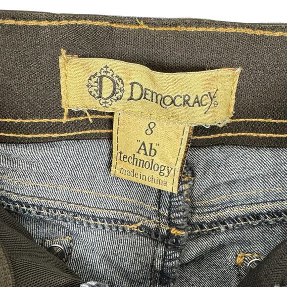 Democracy "Ab"technology Dark Wash Mid Rise Cropped Skinny Jeans Size 8 - Picture 4 of 6